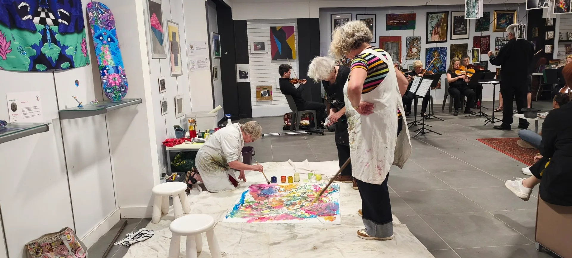 Rencontre orchestre et peinture live